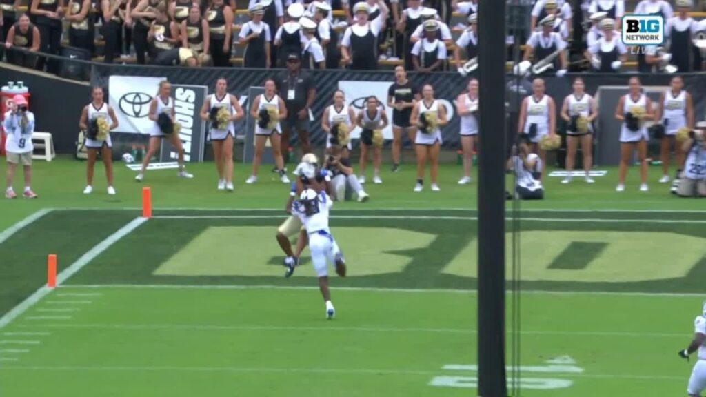 leland smith mosses his defender for the td vs indiana state purdue football