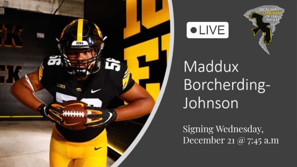 live norwalk dt maddux borcherding johnson signs with iowa footballs 2023 class