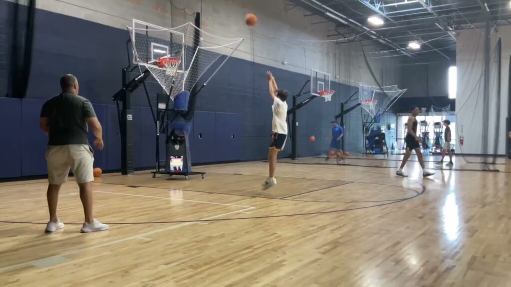 lj mcteer training with d1 player from georgetown austin montgomery