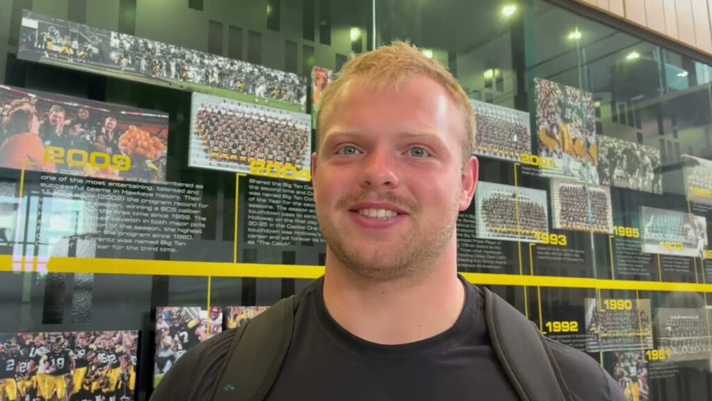 logan jones is one of iowa footballs strongest fastest linemen