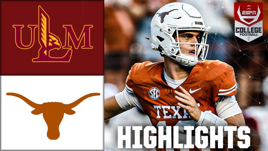 louisiana monroe warhawks vs texas longhorns full game highlights espn college football 1