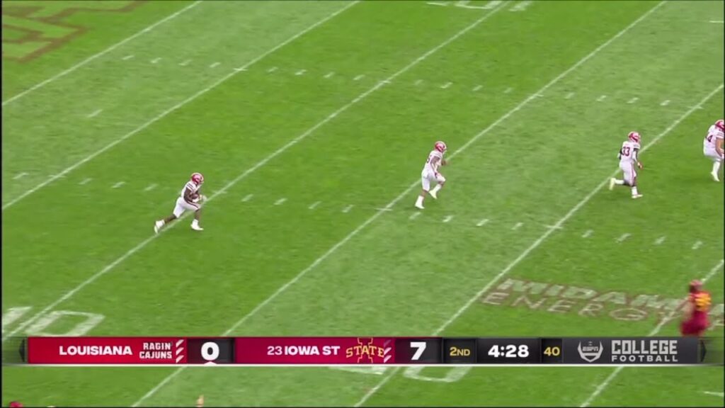 louisianas chris smith 95 yard kick return touchdown vs iowa state louisiana vs iowa state 2020