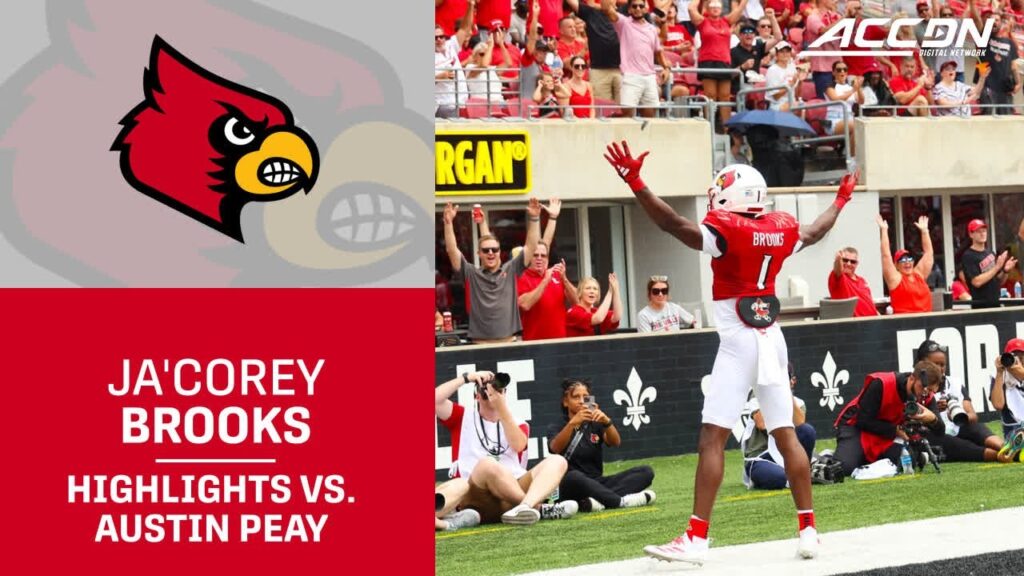 louisville wr jacorey brooks highlights vs austin peay