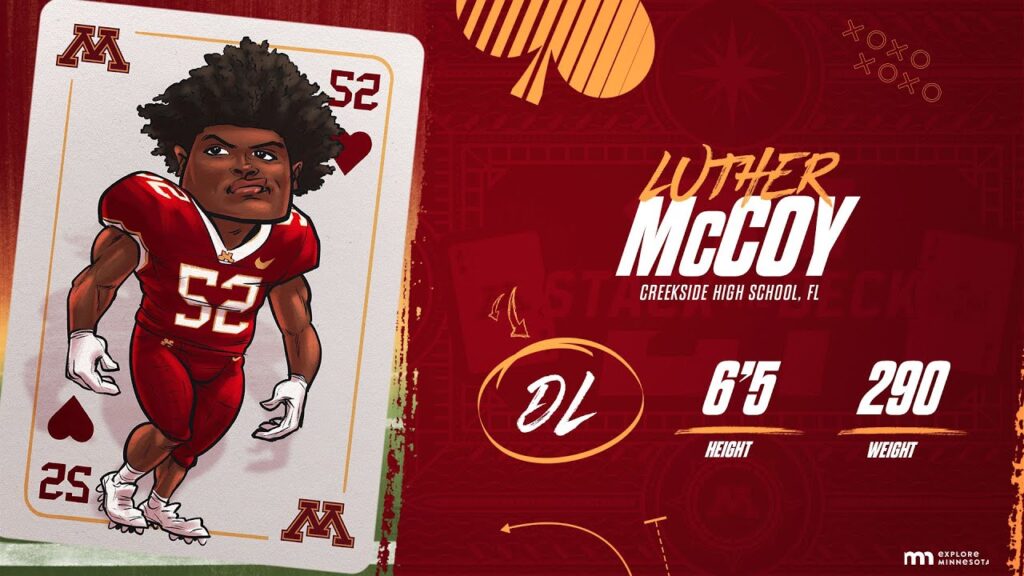 luther mccoy highlights gopher football stackthedeck21 signing day