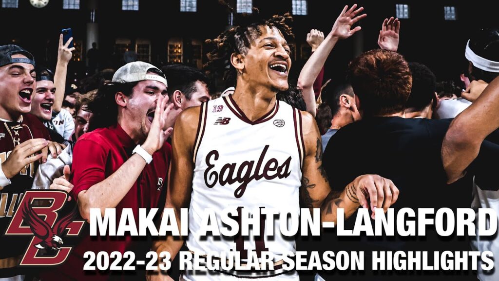 makai ashton langford 2022 23 regular season highlights boston college guard