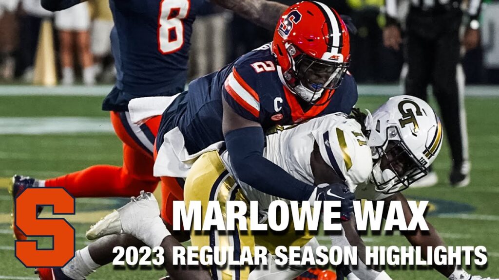 marlowe wax 2023 regular season highlights syracuse lb