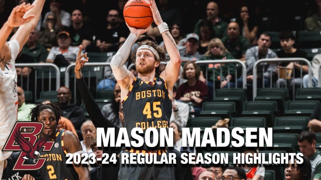 mason madsen 2023 24 regular season highlights boston college guard