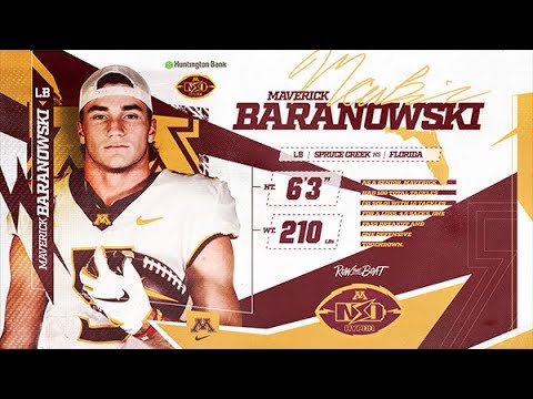 maverick baranowski highlights gopher football hyprr22 signing day