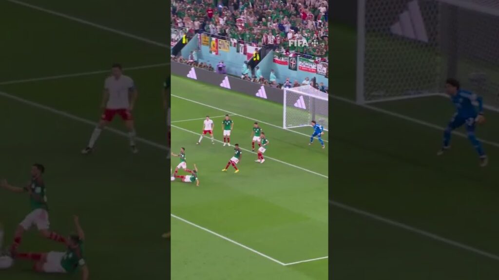 mexicos guillermo ochoa brilliantly saves robert lewandowskis penalty shortsfifaworldcup