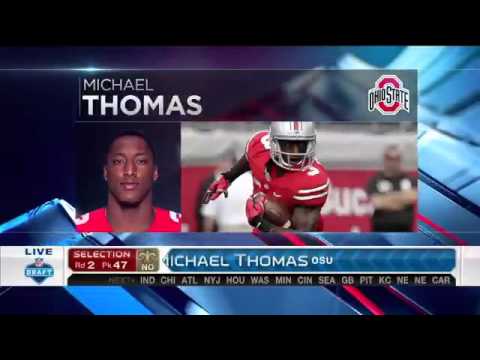 michael thomas drafted by new orleans saints in 2016 nfl draft