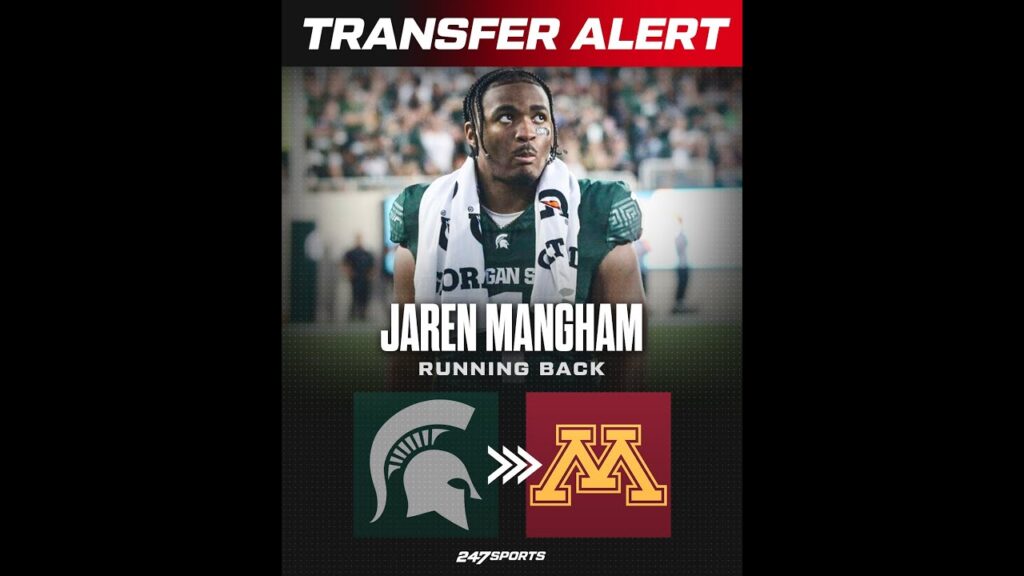 michigan state rb jaren mangham is transferring to minnesota