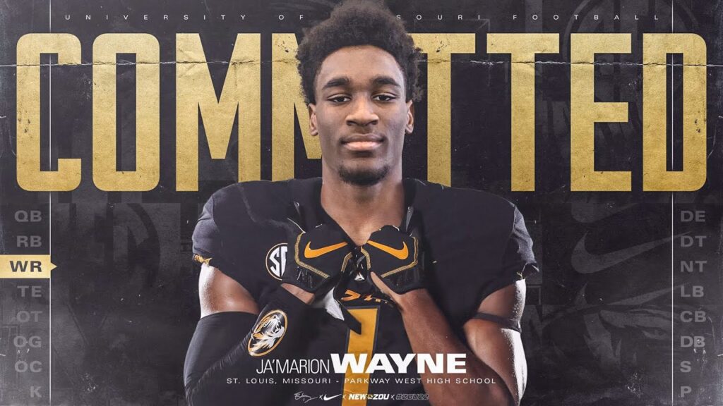 mizzou wide receiver recruit jamarion wayne hurdles defender