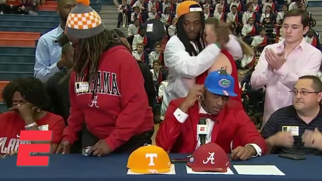 mom walks out after son jacob copeland commits to florida espn