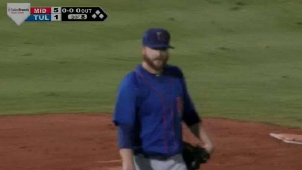 nate long gets a strikeout for the rockhounds