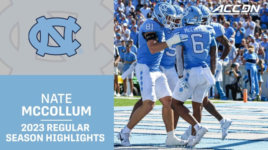 nate mccollum 2023 regular season highlights north carolina wr