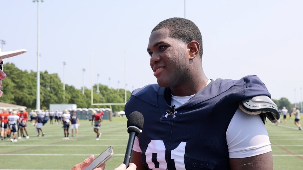 navy football interview chreign lafond head coach brian newberry