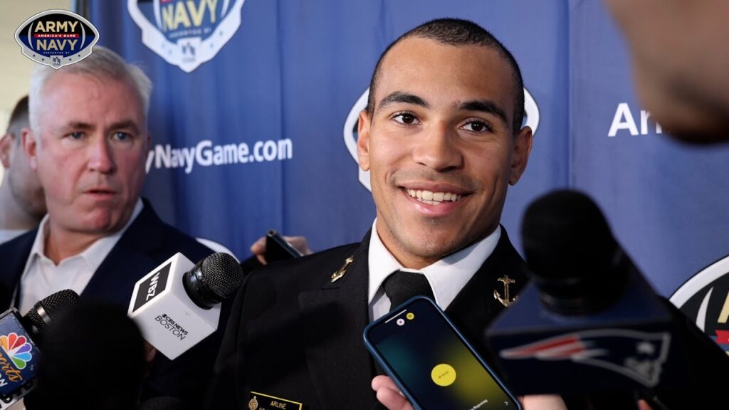 navy football quarterback xavier arline interview army navy game