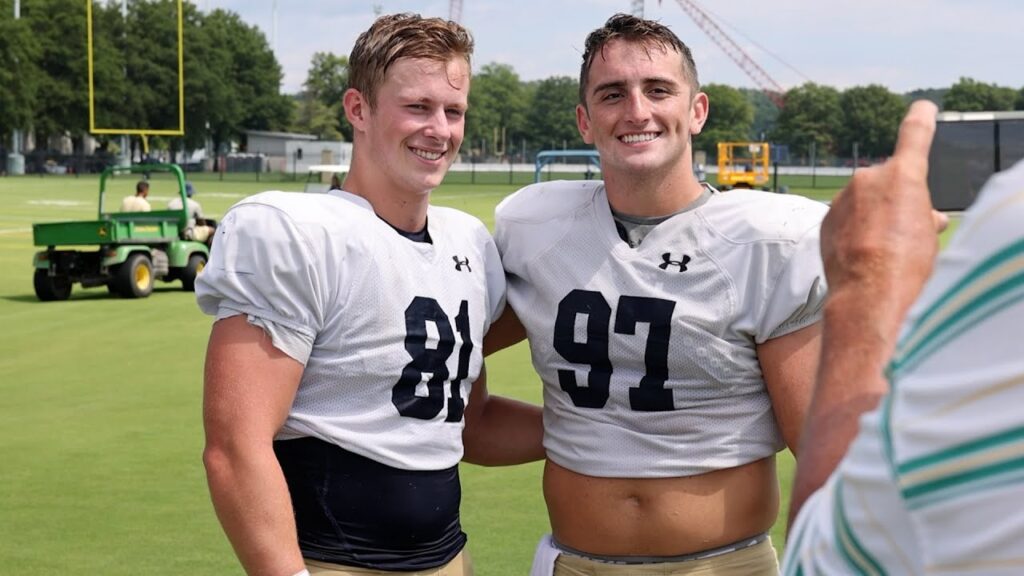 navy football receiver colin oconnor tight end d j donovan interview fall camp