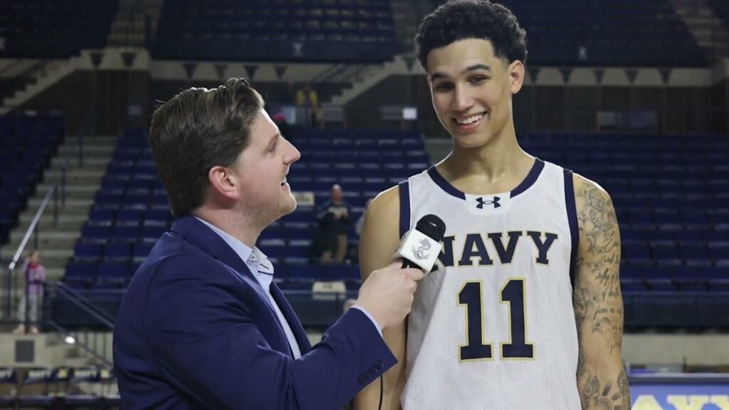 navy mens basketball postgame interview donovan draper nyles howard vs lehigh