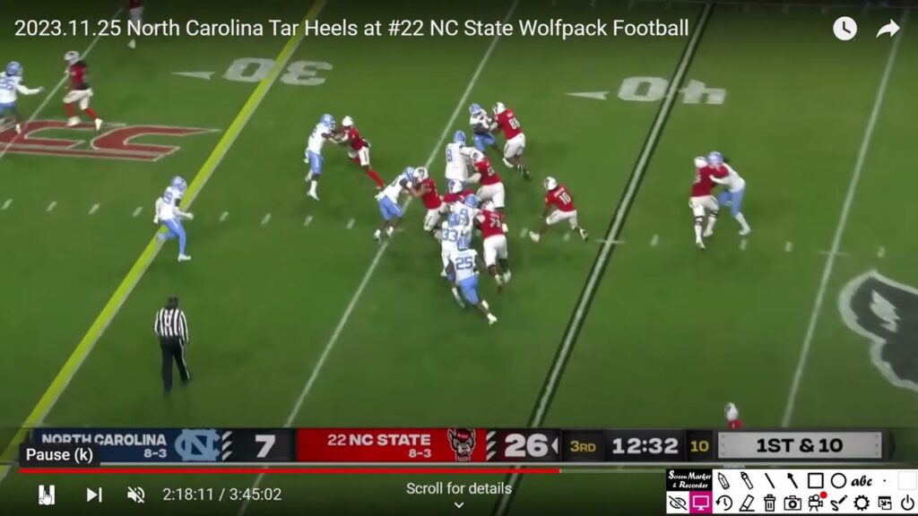 nc state film jacarrius peak makes outside zone work