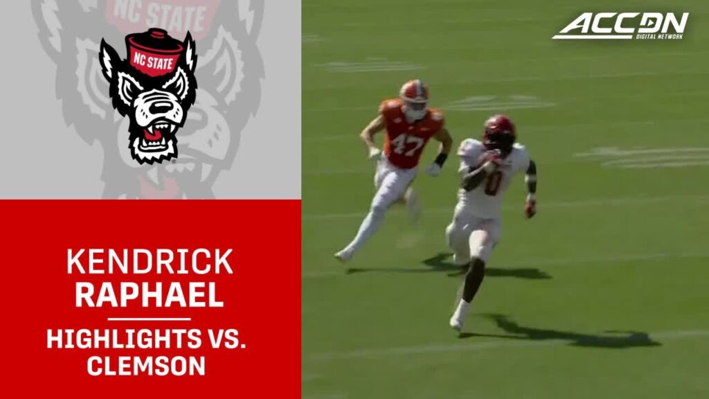 nc state rb kendrick raphael highlights vs clemson