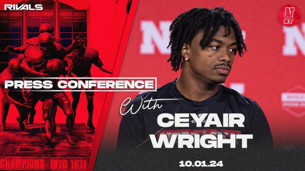 nebraska football husker db ceyair wright rutgers press conference oct 1 2024