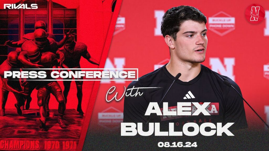 nebraska football husker wr alex bullock press conference aug 16 2024