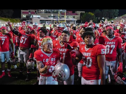 new mexico lobo football team sings fight song after defeating maine in season opener