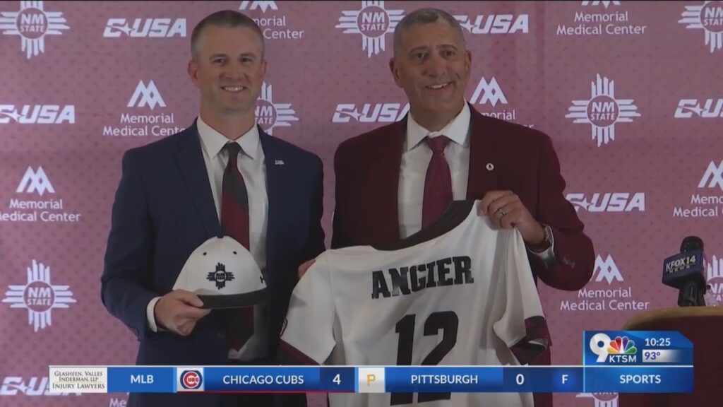 new mexico state introduces jake angier as new baseball coach ktsm 9 news at 10