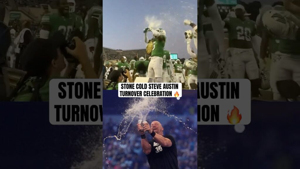 north texas paying homage to former player stone cold steve austin f09f9882 via meangreenfb x