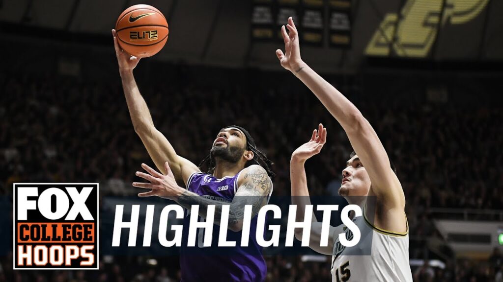 northwestern wildcats vs no 2 purdue boilermakers highlights cbb on fox