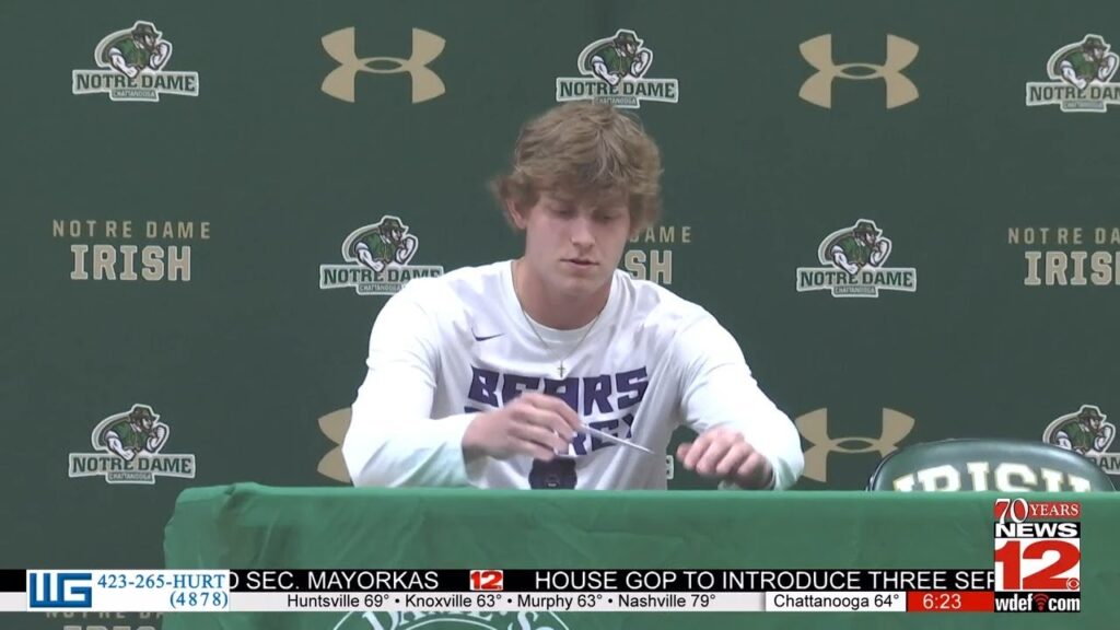 notre dames cole mccormick caps off season signing division one with central arkansas