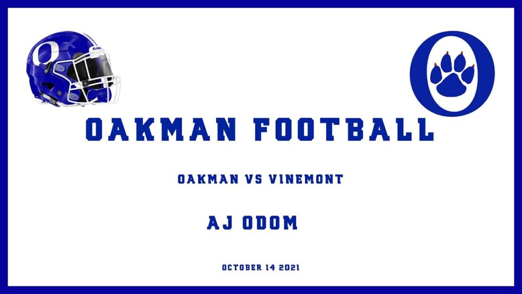 oakman vs vinemont aj odoms quarterback sack