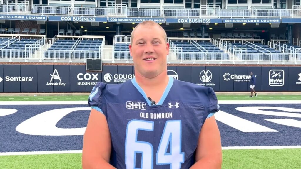 odu football media day 2024 ol zach barlev