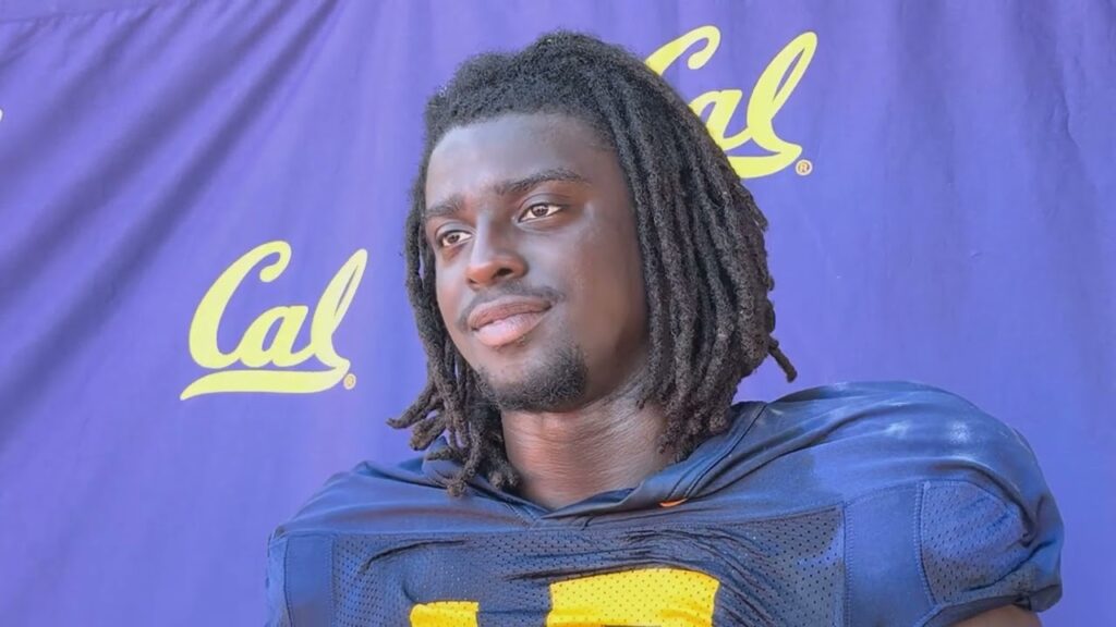 olb cheikh fall talks on day 17 of cal training camp 8 20 24