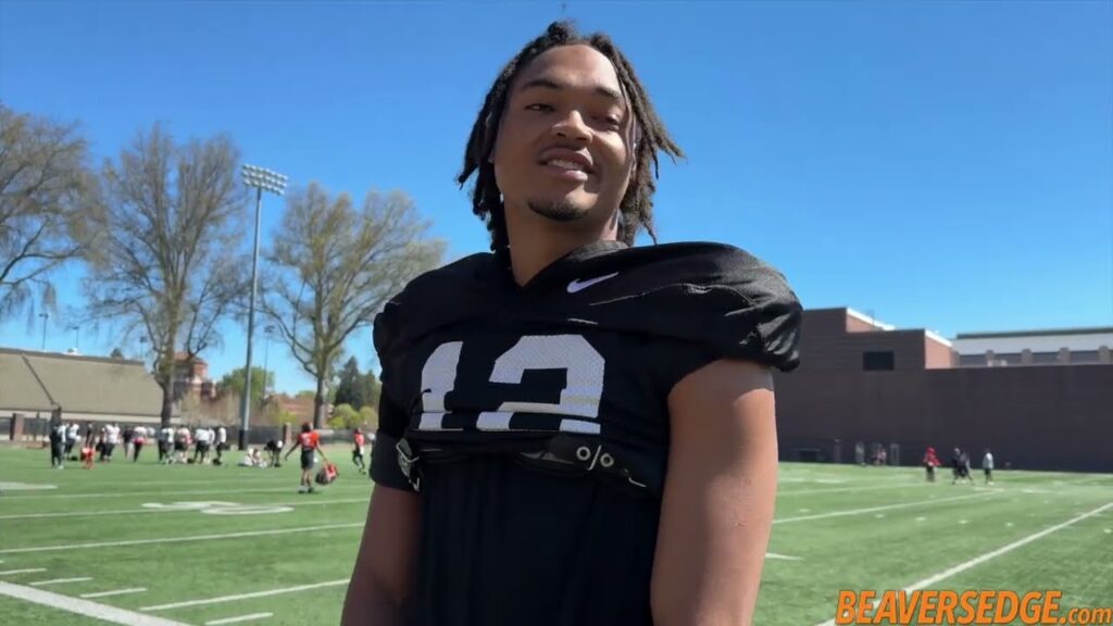 oregon state db tyrice ivy talks db play spring football more