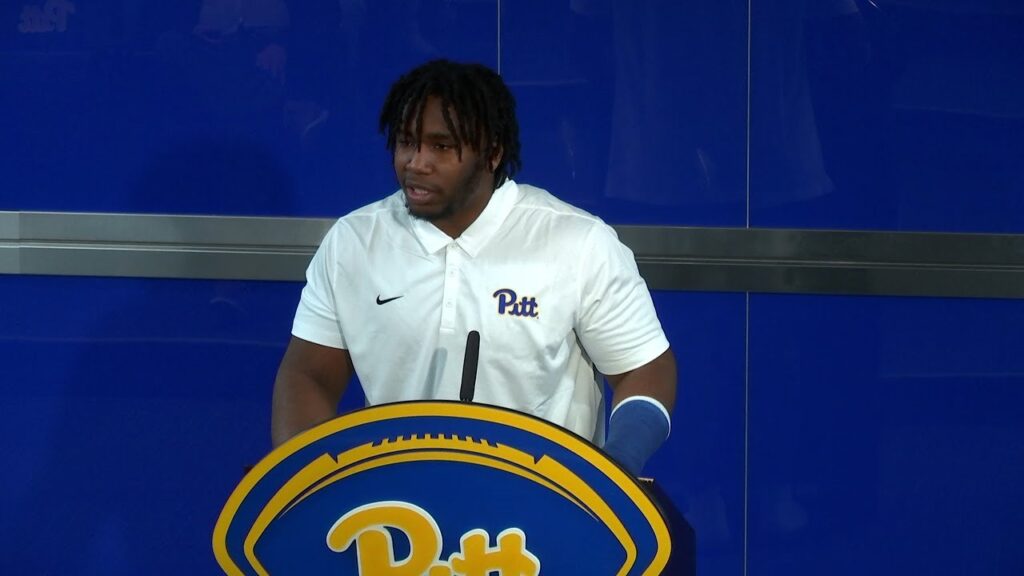 pitt football 2024 newcomer press conference francis brewu 1