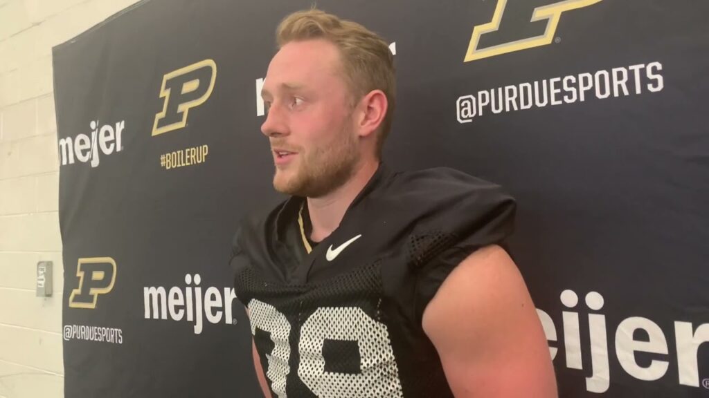 purdue kicker ben freehill following april 20th spring practice