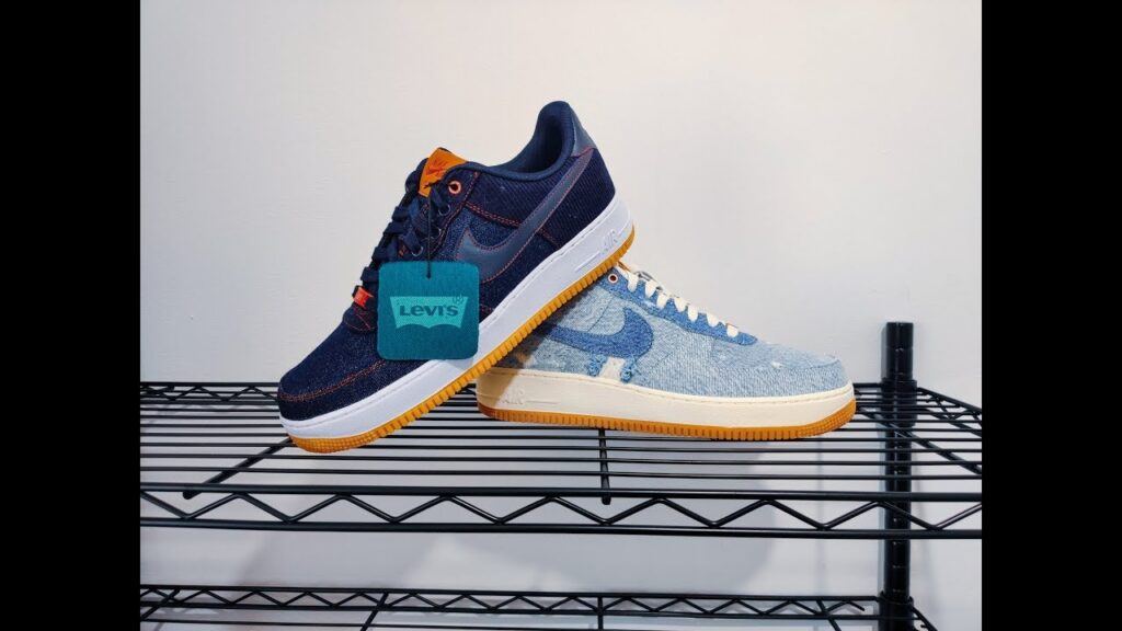 quickschopes 034 nike air force 1 by you x levis jeans schopes