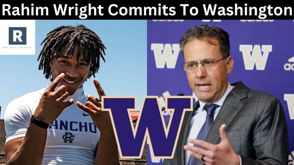 rahim wright commits to washington washington huskies football recruiting update