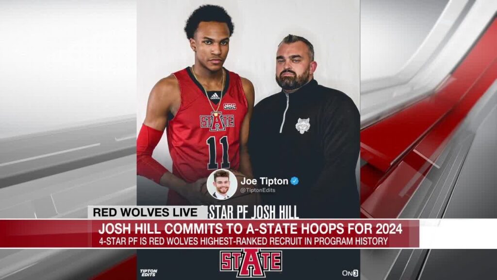 red wolves live 4 star pf josh hill commits hodgson on 2024 recruiting