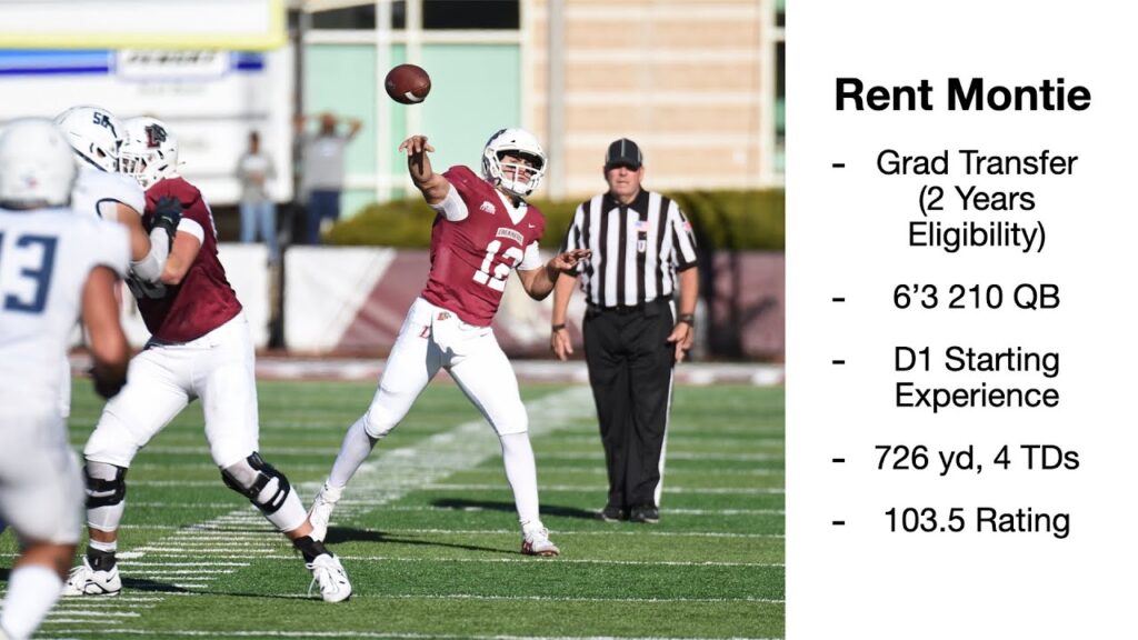 rent montie highlight tape grad transfer qb 2 years remaining