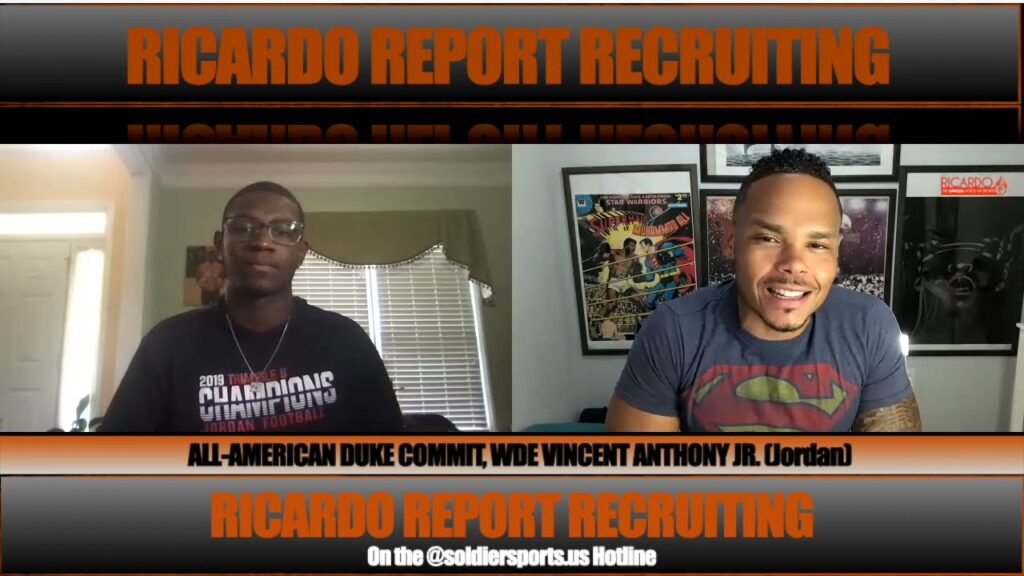 ricardo report recruiting all american duke commit vincent anthony jr