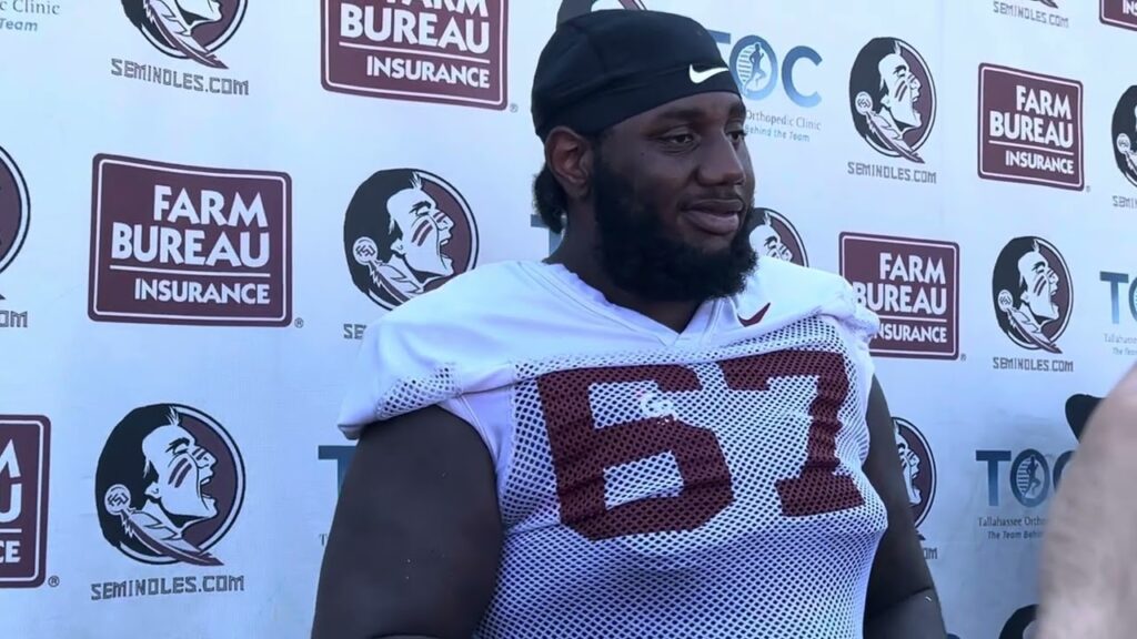 richie leonard iv talks transition to florida state veteran group of offensive linemen