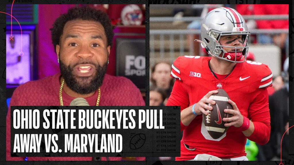 rj young breaks down kyle mccord ohio states win vs taulia tagovailoa maryland no 1 cfb show