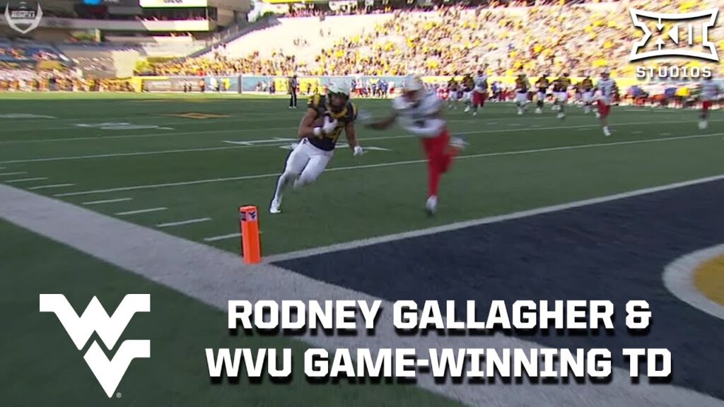 rodney gallagher iiis game winning td for west virginia