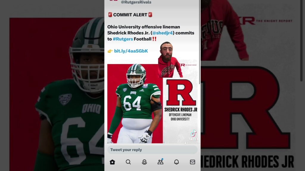 rutgers lands transfer ol shedrick rhodes jr lets gooo go rutgers rutgers shorts