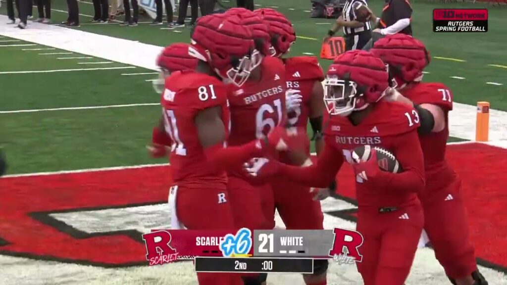 rutgers spring game highlights gavin wimsatt touchdown pass to nasir montgomery