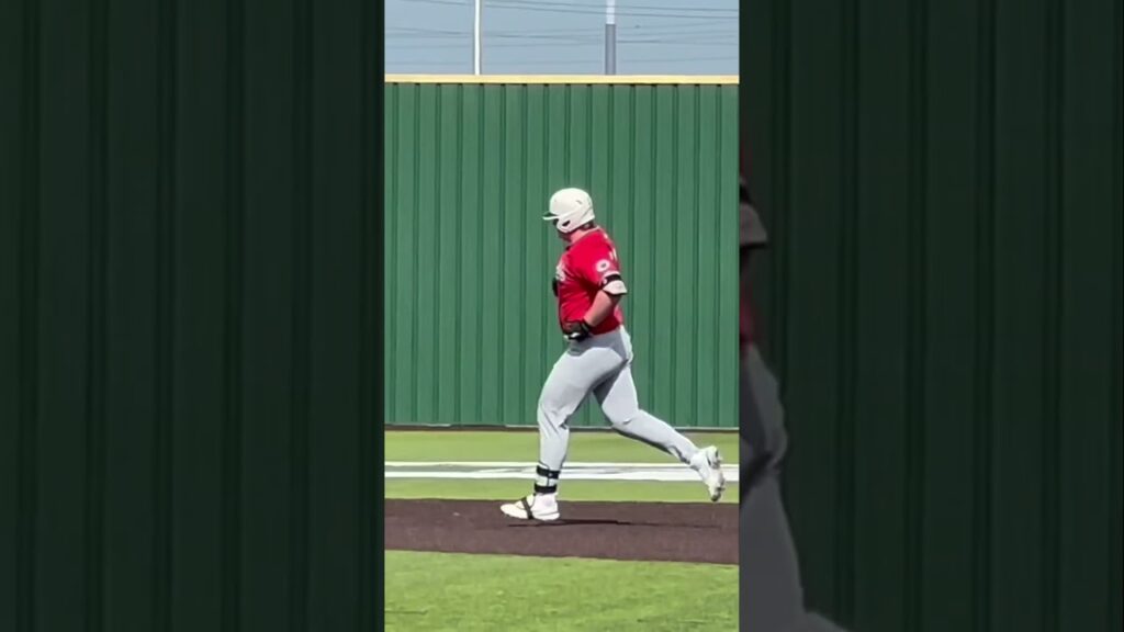 ryan hughes demolishes this ball over the green monster tcu football signee baseball shorts