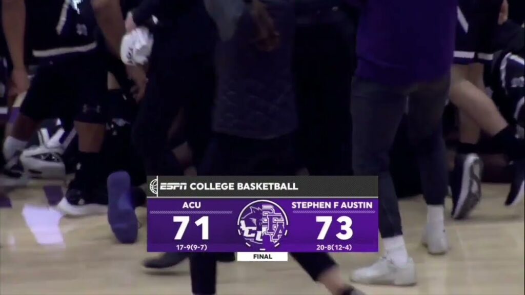 sadaidriene hall game winner for stephen f austin vs abilene christian 02 26 22